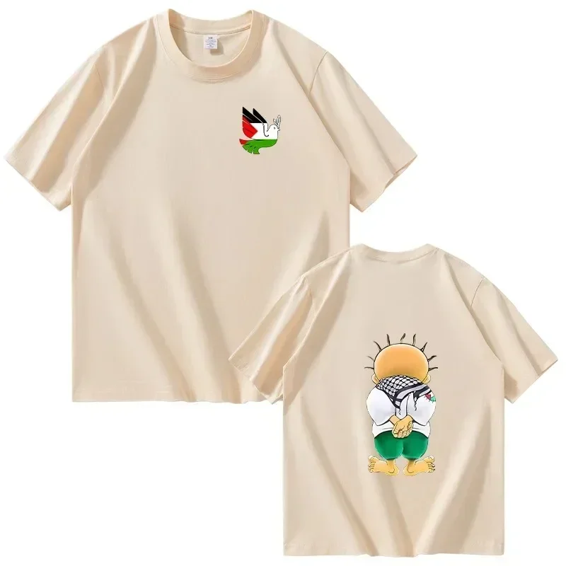 Футболка Handala Мужская/женская с коротким рукавом модная тенниска из хлопка в