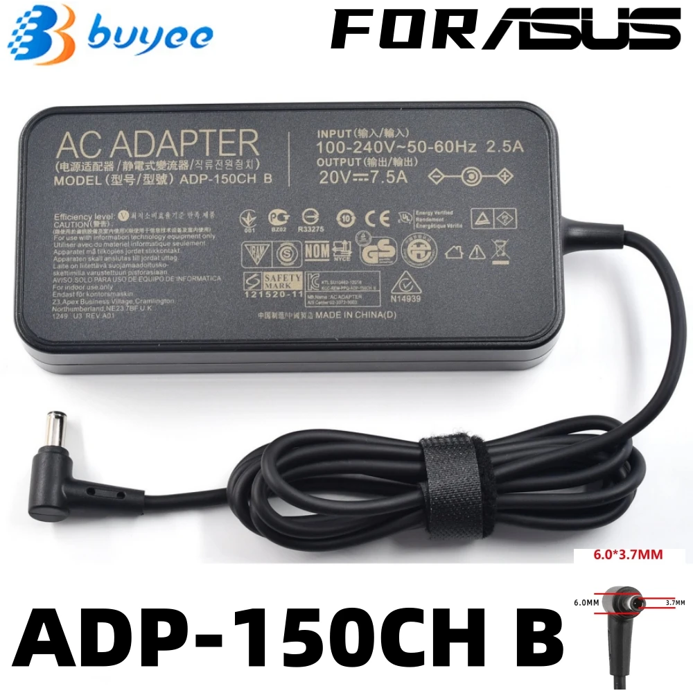

ADP-150CH B 150 Вт 20 в а адаптер переменного тока для Asus ROG TUF GAMING G531GT G731GT FX505GT FX705GT блок питания для ноутбука