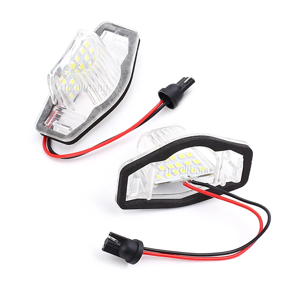 Фото 2 шт. 12В SMD 18 LED чисто белые фонари для подсветки номерного знака для Honda CR-V, Fit, Odyssey, Jazz, HRV, FRV, Stream. №3