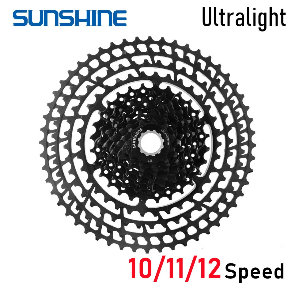 Кассета для горного велосипеда SUNSHINE ульсветильник 10/11/12 скоростей 11-46/50/52 т |