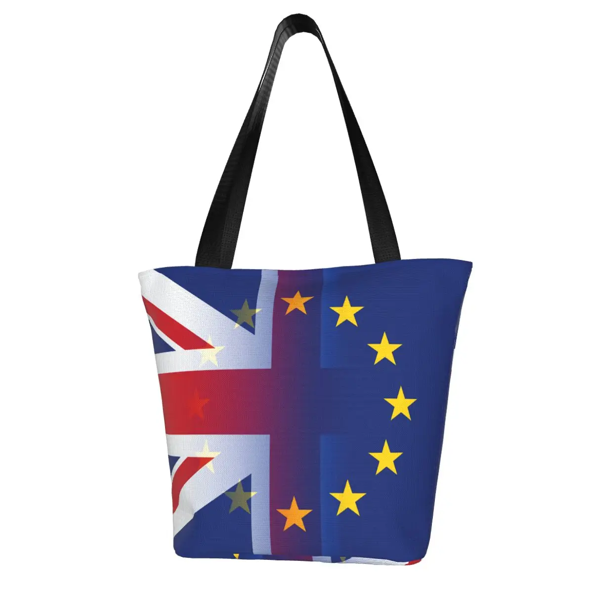 

Женская Экологически чистая многоразовая пляжная сумка для покупок с флажками Европейского союза