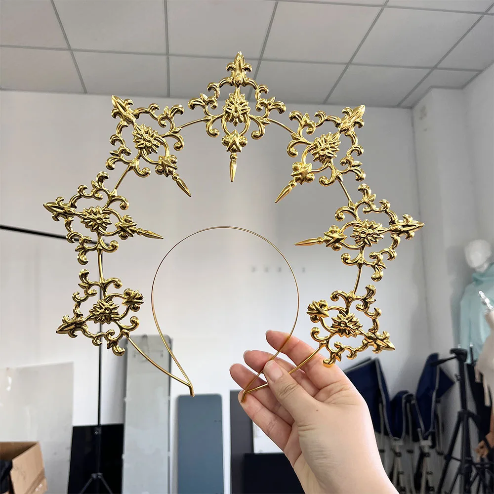 Головная повязка в стиле барокко на Хэллоуин головной убор с Темным Солнцем