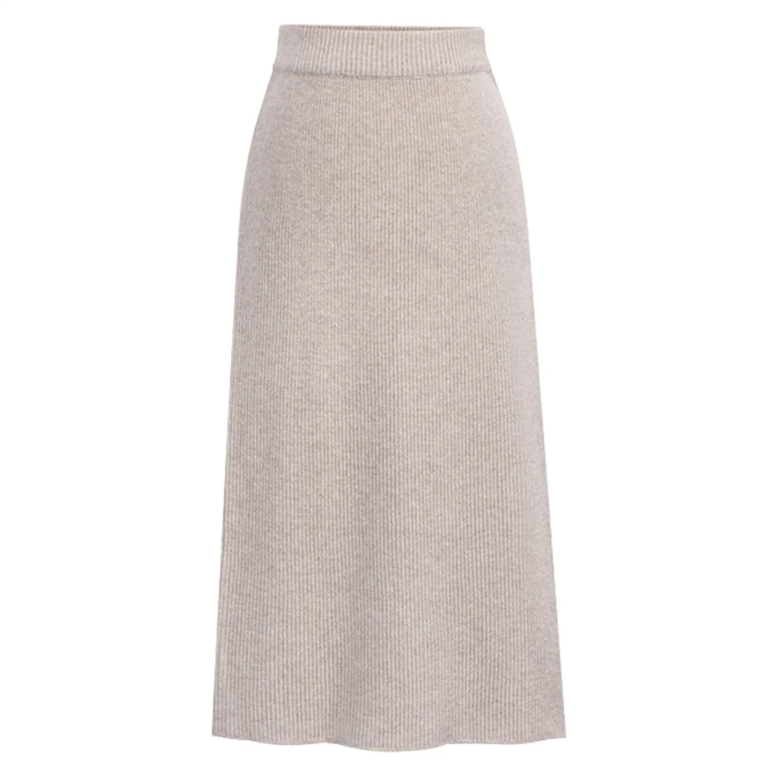 

Elegant Mid-Calf Waist Woolen High Women's Solid Knitted Split Skirt Sexy Skirt Skirt skirt