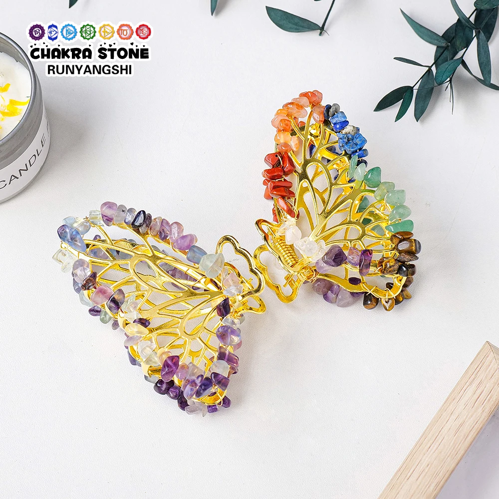 Ful Hair Clip Treatment Stone Amethyst Rose Quartz Diy Girls Fashion Gift