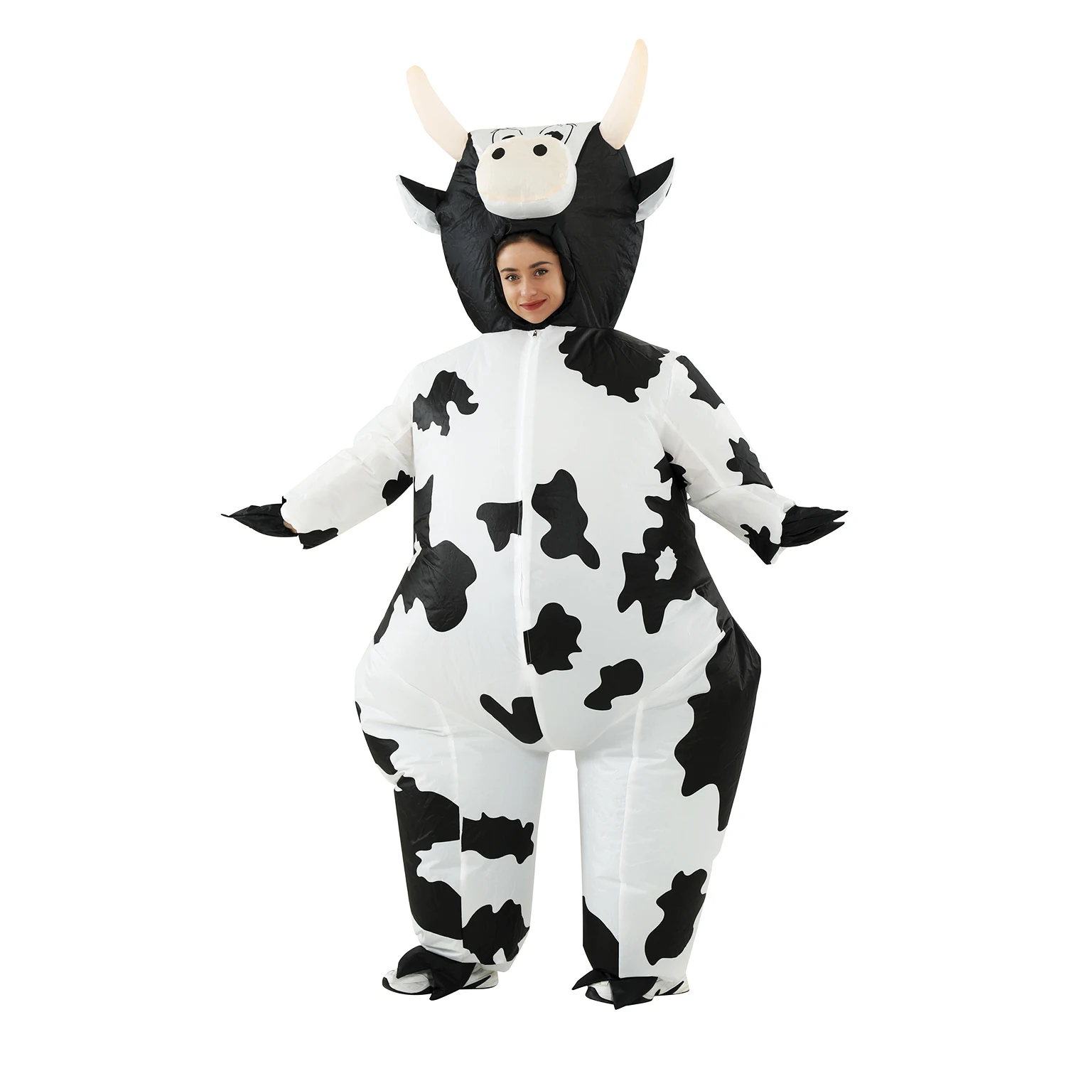 

Cow Inflatable Costume Funny Animal Cosplay Clothes for Man Woman Party Show Grow Up Suit Thanksgiving Day Holiday Fancy Dress