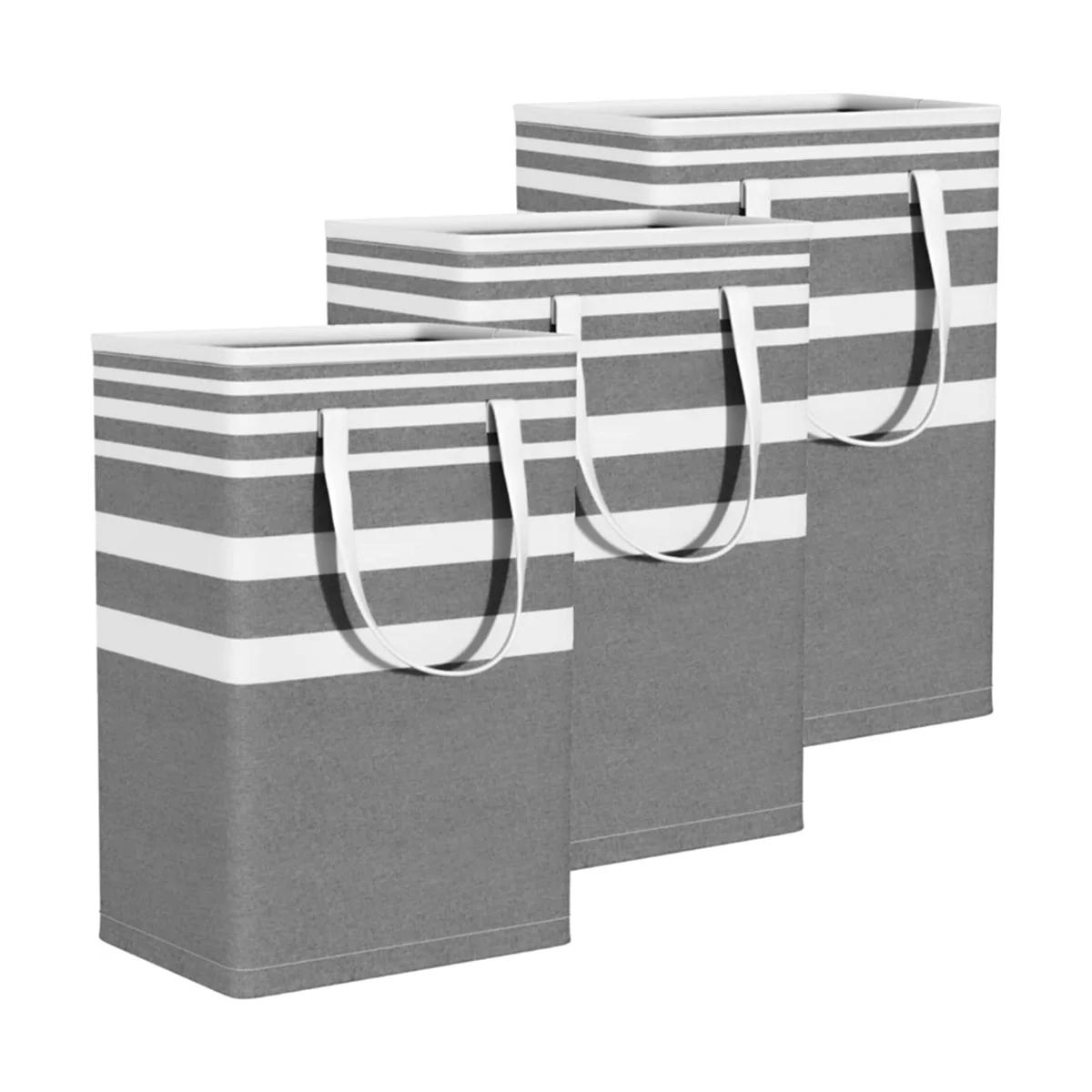 

Laundry Basket, 3-Pack 100L Waterproof Laundry Hamper, Collapsible Laundry Bag with Extended Handles, Laundry Room
