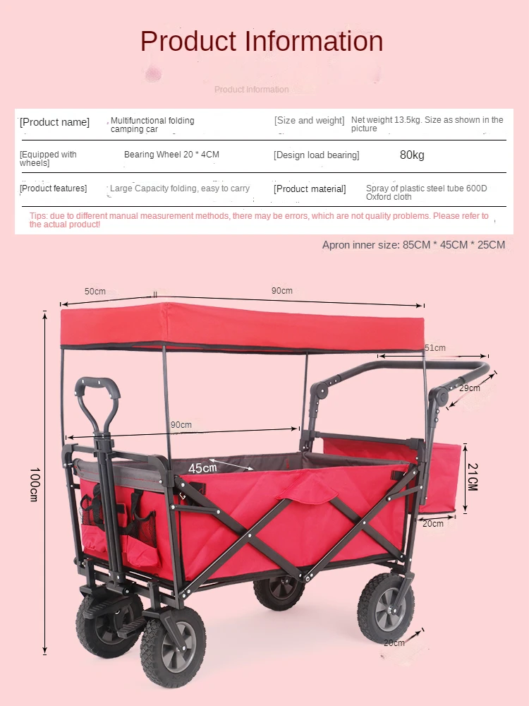 

Quad Stroller Wagon with Adjustable Handle Bar Removable Canopy One-Step Foot Brake Outdoor Camping Pinic Sport