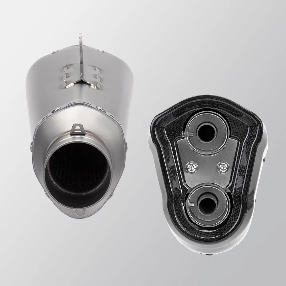 Универсальная выхлопная система для мотоциклов 51MM 450sr Z400 R3 MT07 K165, карбоновая, с двойным выходом, высокопроизводительная. (art.: 3920da4fa8770) - 3920da4fa8770
