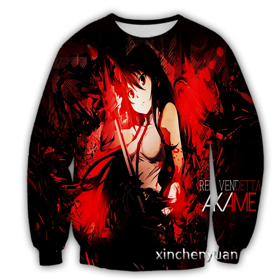 phechion New Men/Women Anime Akame ga KILL! 3D Print Casual Sweatshirt Men Fashion Streetwear Loose Sporting Sweatshirt D113 images - 6