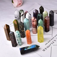 new 1pc natural stones crystal point 36 color tower amethyst rose quartz healing stone energy ore mineral obelisk home ornaments