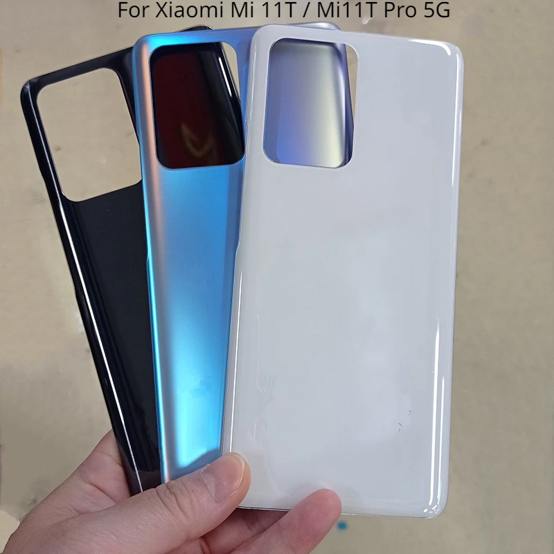 

11 T Housing For Xiaomi Mi 11T / Mi11T Pro 5G 6.67" Glass Battery Cover Repair Replace Back Door Rear Case + Logo Adhesive