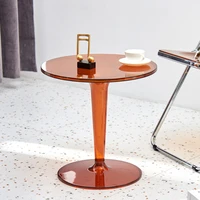 round coffee tables transparent brown acrylic home furniture bedside table for living room kitchen coffee bar decor %ec%8b%9d%ed%83%81 tables
