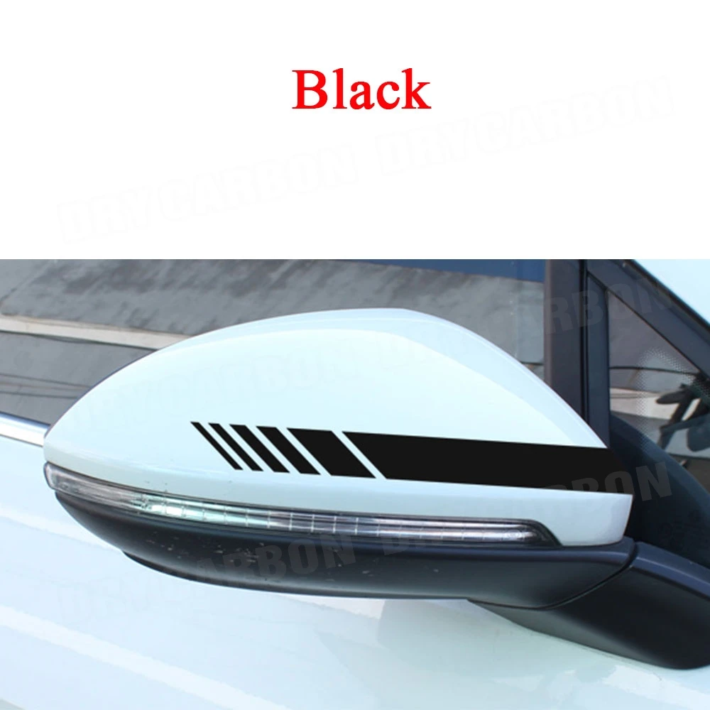 2 шт. универсальная автомобильная наклейка, не выцветающая модная цветная полоса, автомобильная наклейка, гоночные полосы, боковое зеркало заднего вида, декоративная наклейка