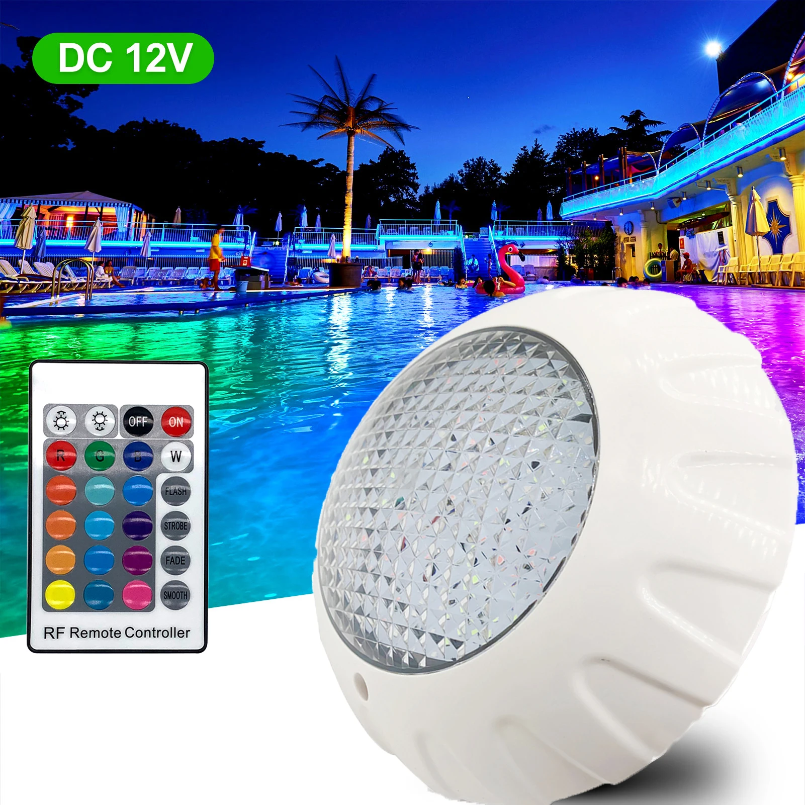 

Led Lights with Remote RGB Color Changing Waterproof with Light Inground Underwater Lights for Pool Pond Bathtub Hot Tub Party