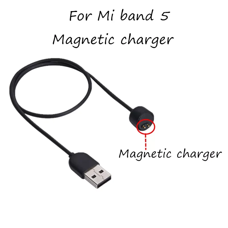 

Charger Wire For Xiaomi Mi Band 5 4 3 2 Smart Wristband bracelet For Mi band 5 Charging cable Miband 4 3 USB Charger Cable