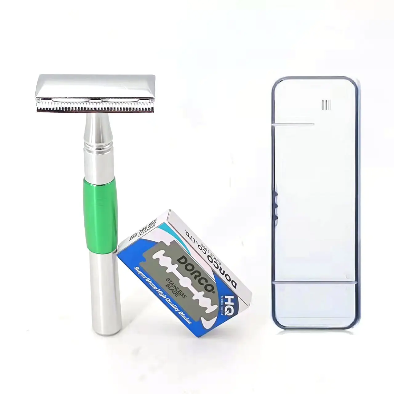 S Double Edge Safety Razor With 10pcs Blades  ，storage Box