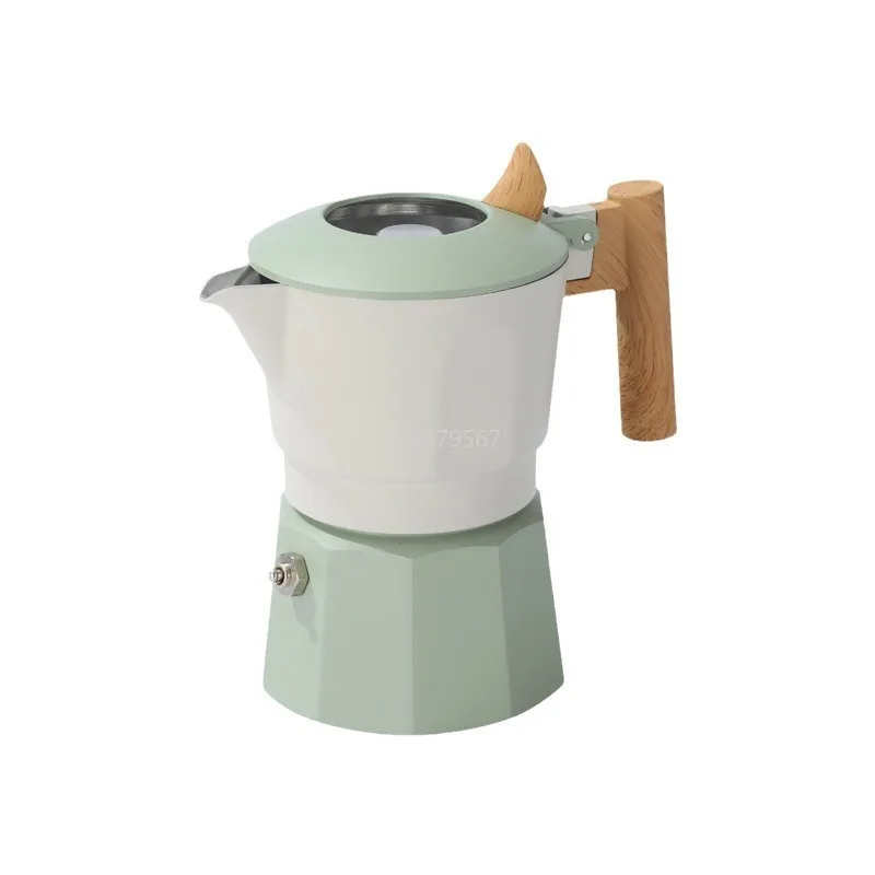 Фото Кофеварка-перколятор Moka Pot с клапаном, 3 бар, для эспрессо на плите, алюминиевая, для кемпинга и дома №5
