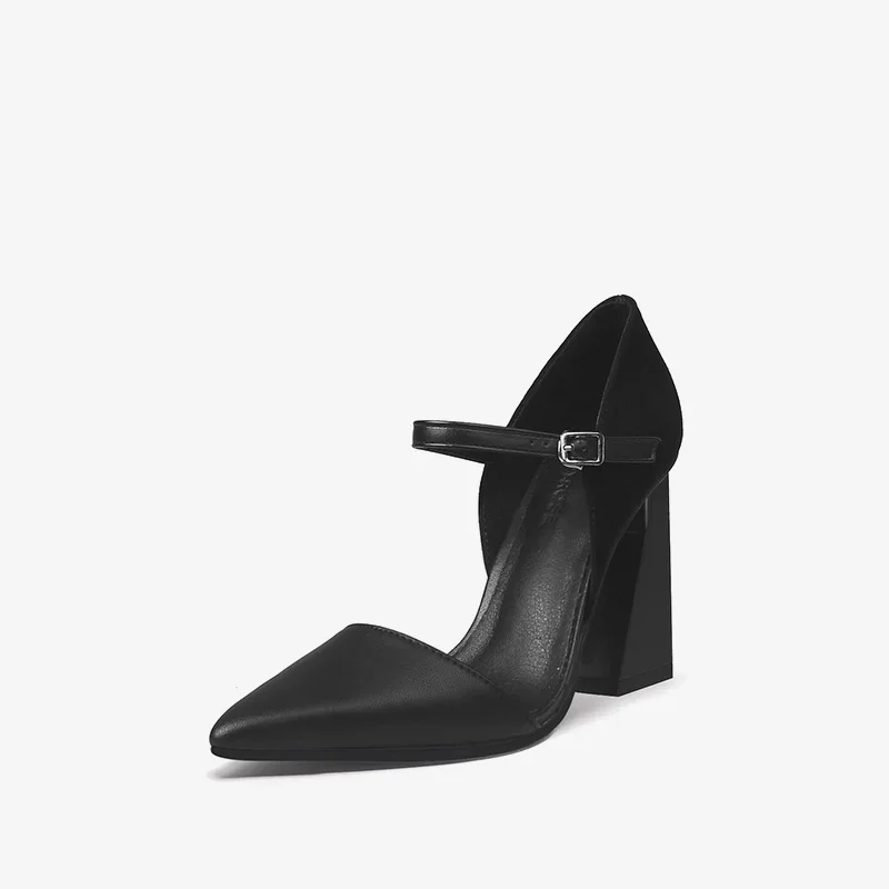 Серебряный ремешок с пряжкой 9 см очень высокий каблук специальной формы острый