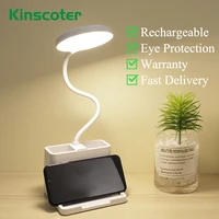 portable table lamp usb chargeable led desk lamp 3 color stepless dimmable touch foldable eye protection light