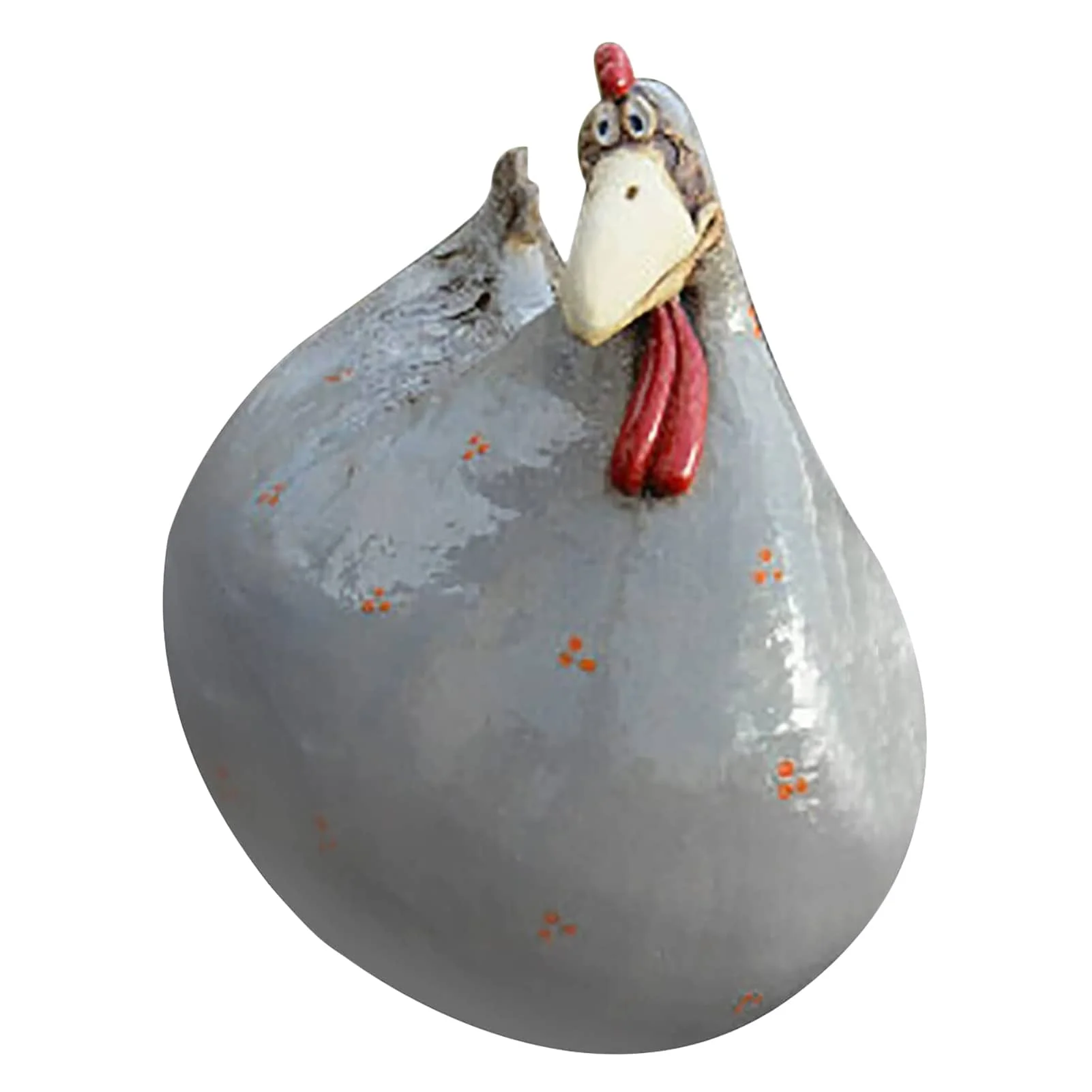 

Chicken Hen Sculpture Resin Craft Garden Farm Yard Funny Chicken Fence Decor Statues Housewarming Art Home Outdoor Accessories