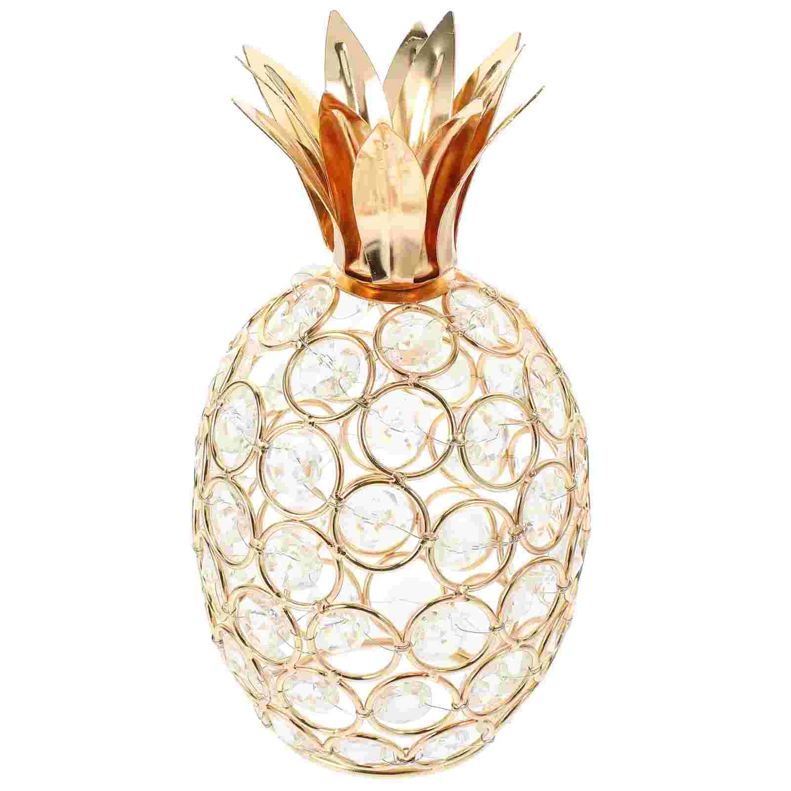 

Crystal Pineapple Ornament Crystal Fruit Hollow Pineapple Decorative Adornment