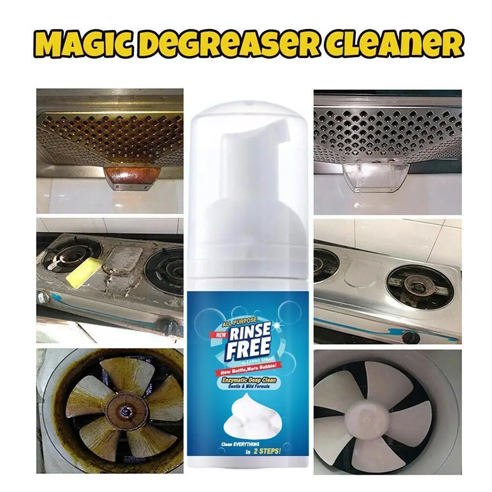 

30/100ML Household Rust Remover Multifunctional Foam Cleaner Deterge Grease Oven Cleaner Kitchen Grease Range Stove Hood St J4E6