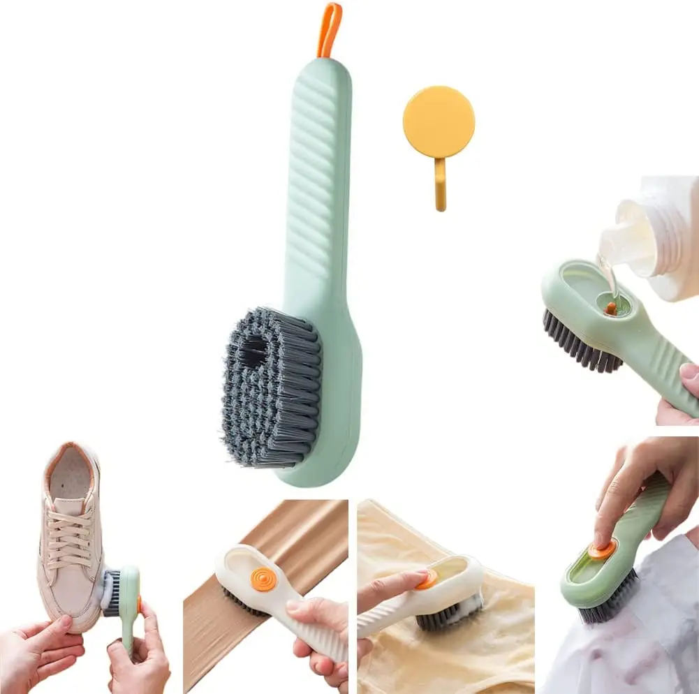 

Shoe Brush Automatic Liquid Discharge Deep Cleaning Soft Bristles Household Laundry Cleaning Brush for Daily Use