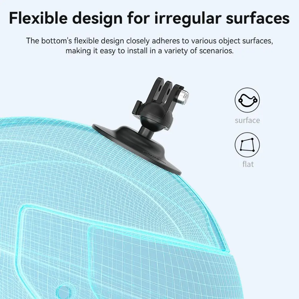 Гибкое клейкое крепление с вращением на 360 ° плоское изогнутое основание