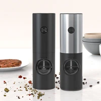 electric pepper grinder automatic herb salt spice mill adjustable thickness with led light convenient intelligent kitchen tools