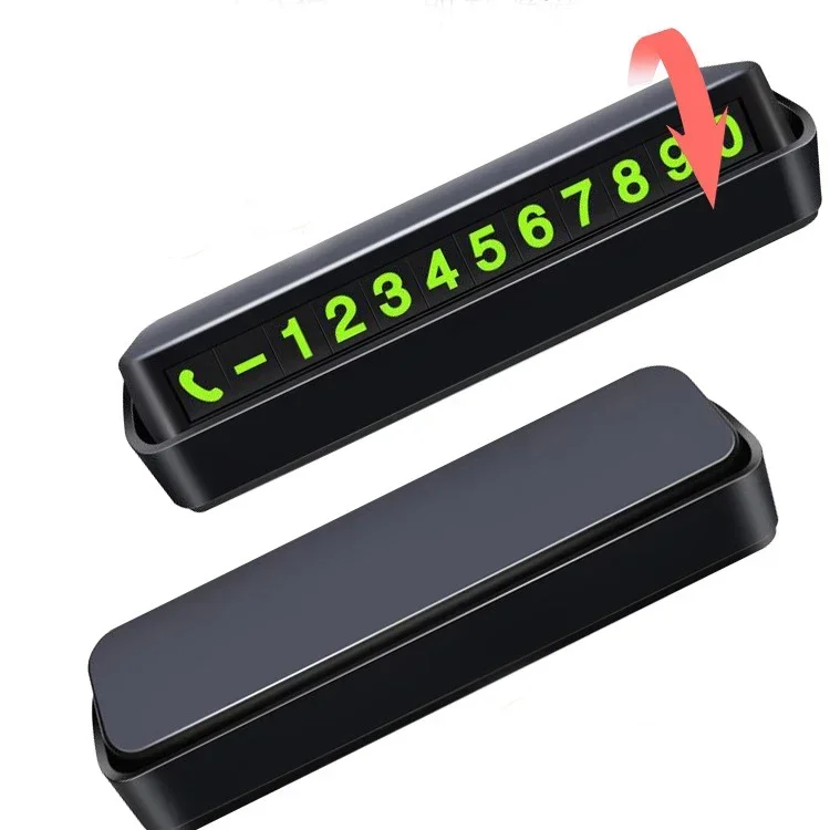 Автомобильные аксессуары Мини-портативный номер телефона с переключателем Номер телефона Визитная карточка Временная табличка парковочной карты