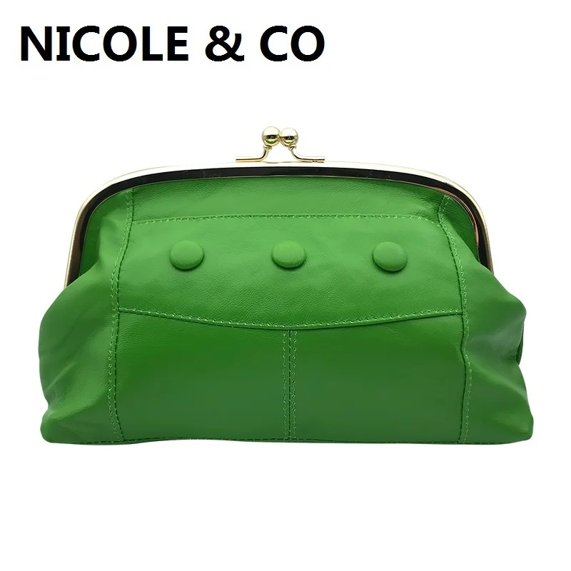 

Сумка NICOLE & CO женская из натуральной овечьей кожи, модный кошелек на плечо с держателем для карт, бумажник для телефона, клатч для мелочей, на лето