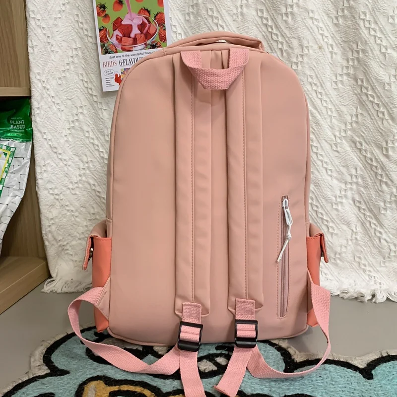 TRAVEASY Nylon Women Casual Schoolbags College Students Teenage Girls Unisex Backpack Female Large Capacity Ladies Shoulder Bag