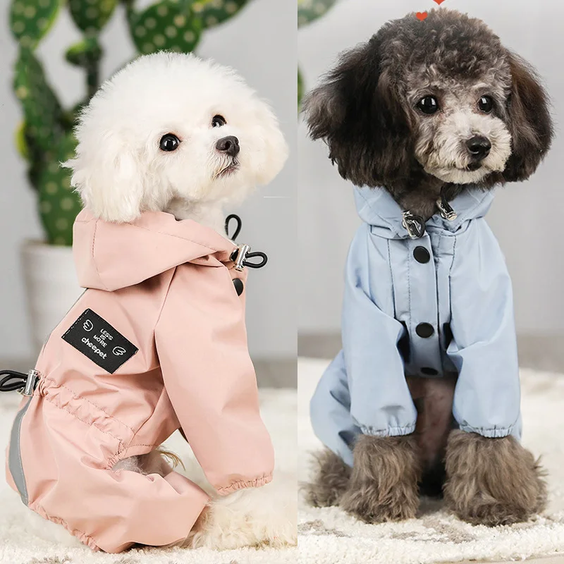 

Дождевик для домашних животных, Воздухопроницаемый светоотражающий дождевик для маленьких и средних собак, товары для щенков, кошек и соба...