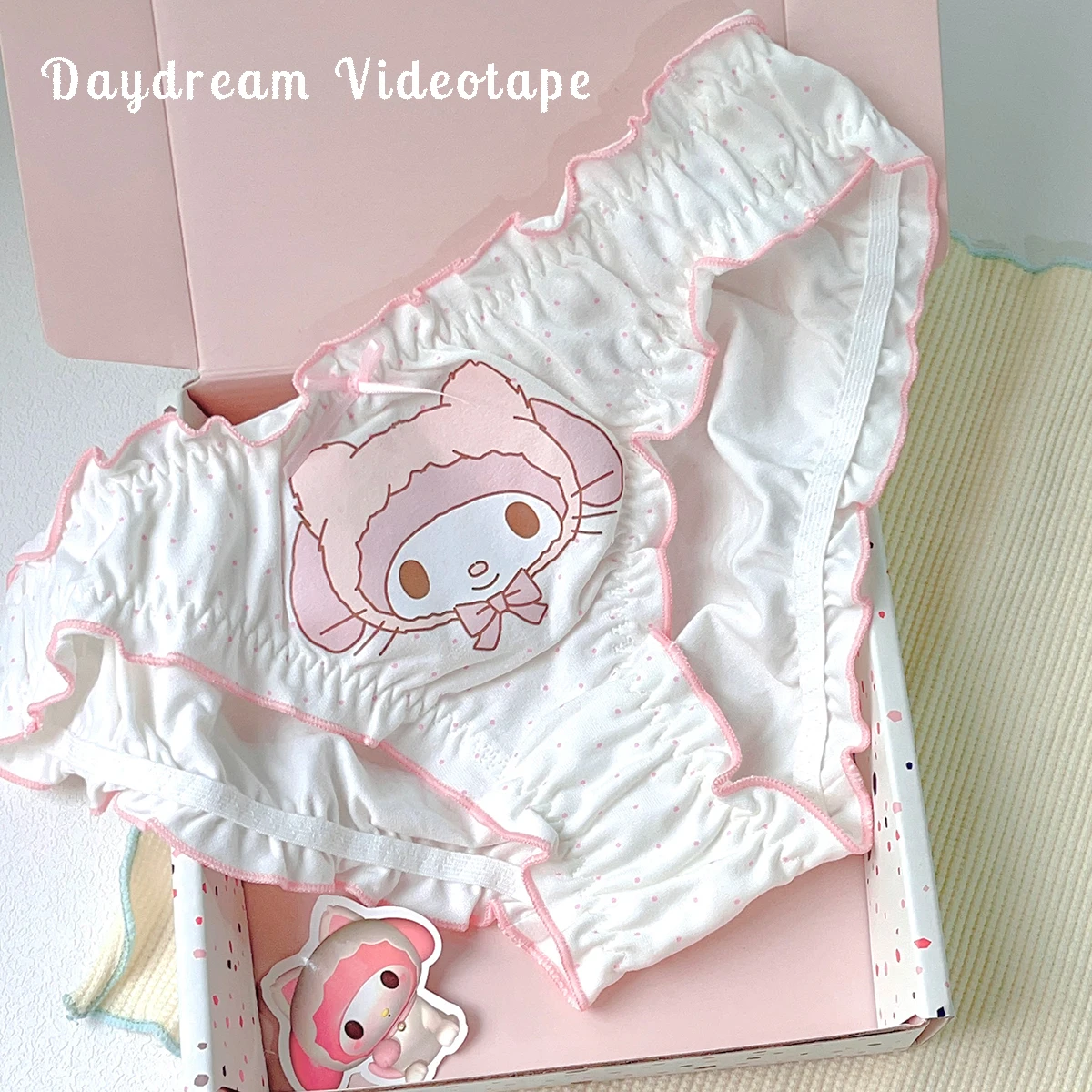 Японское симпатичное нижнее белье в горошек из хлопка для девочек мягкие и Милые