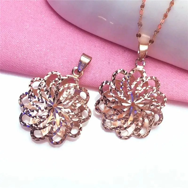 

Цепочка с подвеской в виде цветка из розового золота 14 к