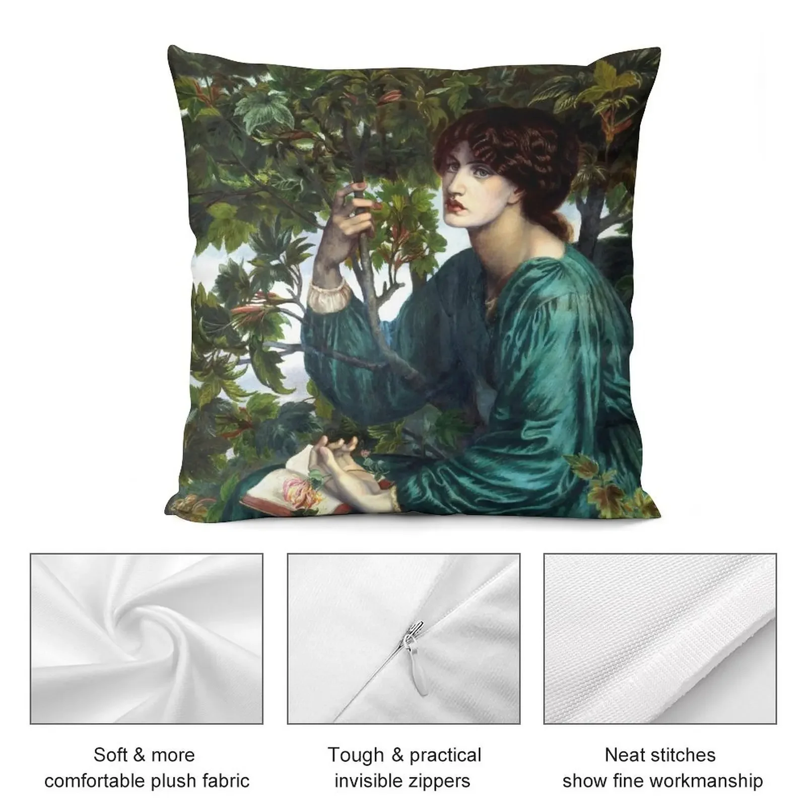 The Day Dream - Dante Gabriel Rossetti Декоративная подушка Рождественская наволочка Наволочка