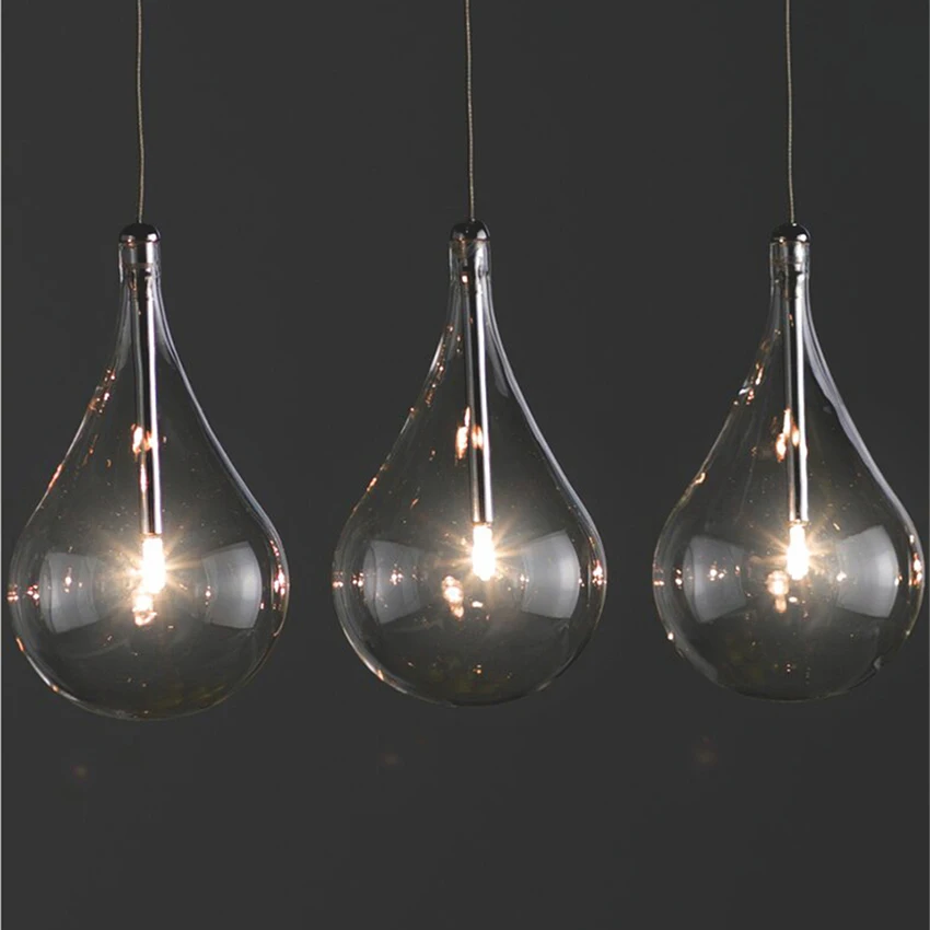

Nordic Pendant Lamp LOFT Window Bar Restaurant Dining Glass Water Drop Decoration LED Pendant Lights Indoor Decoration Lighting