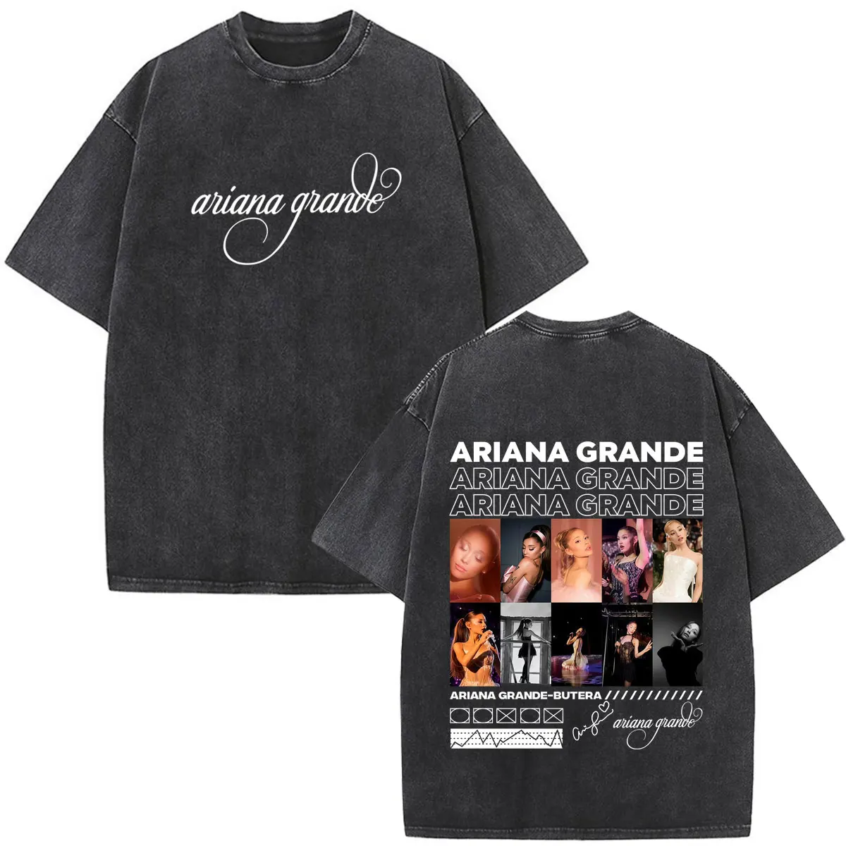 Фото Футболка Ariana Grande The Eternal Sunshine Tour 2026 с винтажным принтом, унисекс, модная, хлопковая, повседневная, в стиле стритвир. №2
