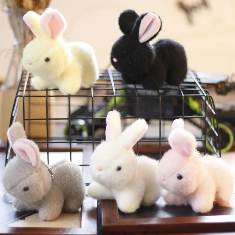

10 см Мультфильм кавайная имитация кролика плюшевые игрушки мягкий милый кролик мягкие строительные Детские парные подарки на день рождения