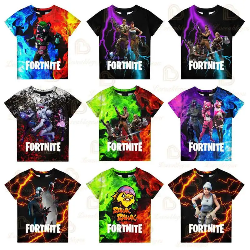 

Fortnite Victory Boys Girls 3D Men and Women Thin T-shirt Battle Royale Hero T-shirt Kids Game Anime T-shirt Birthday Gift