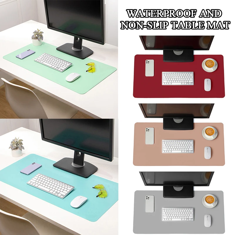 

Portable PU Leather Desk Mat Home Office Game Mouse Pad Mat Resting Surface Protective dining Desk Writing Mat Clean laptop pad