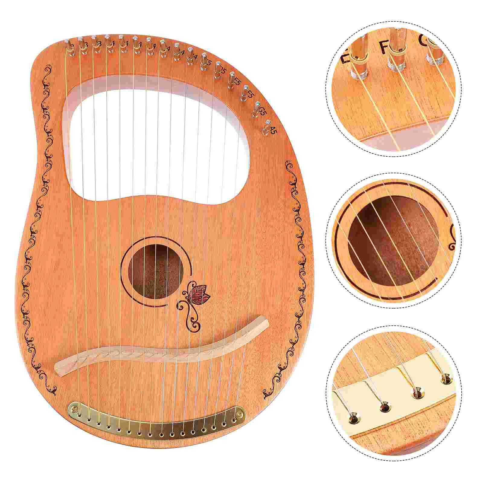 

1 Set of Portable Harp Practical 16 String Lyre Harp Harp Musical String Instrument