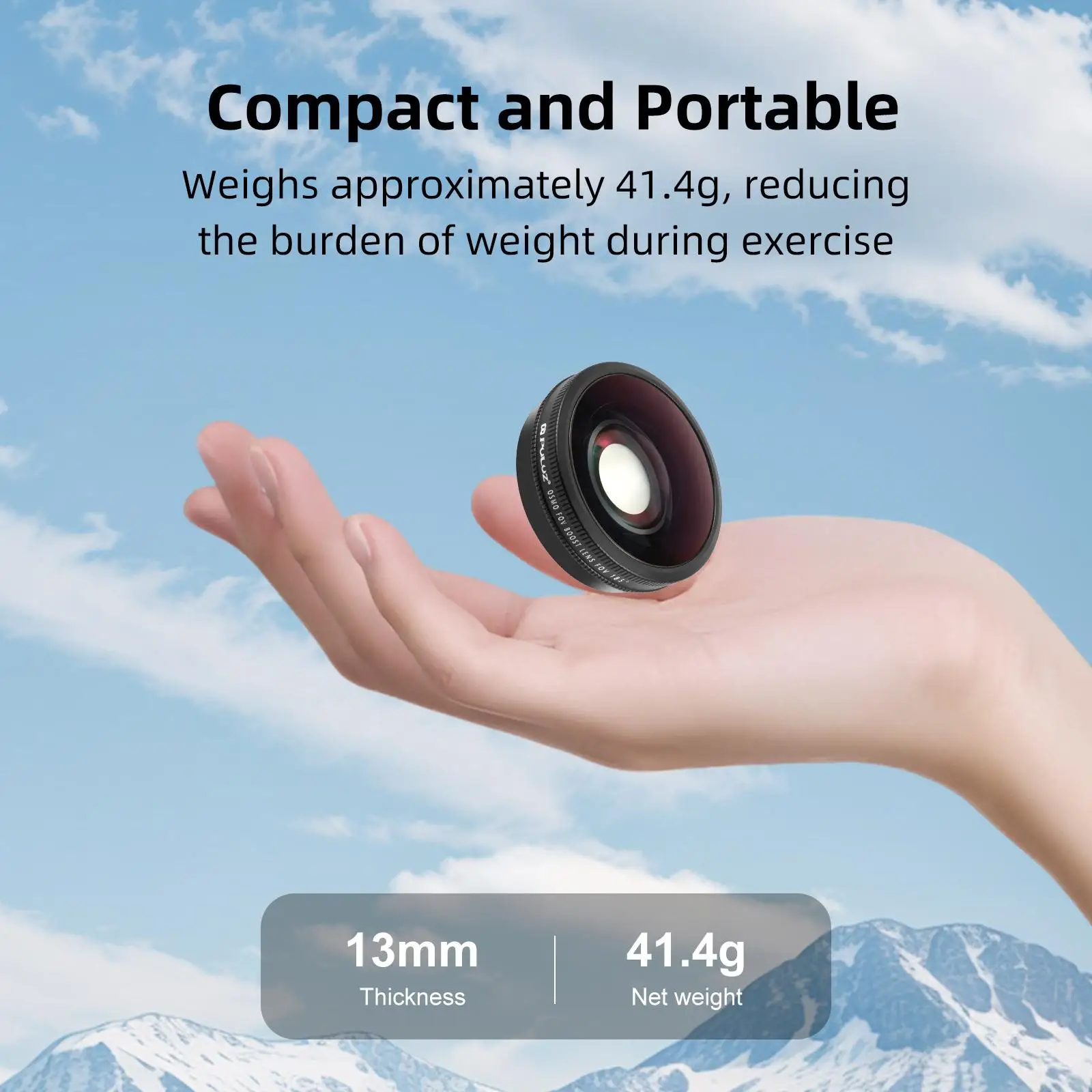 Фото Широкоугольный объектив PULUZ FOV Boost Lens 185 градусов для DJI Osmo Action 6 №4