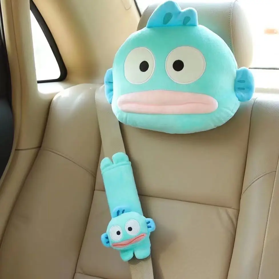 

2022 Car Headrest Cartoon Clown Fish Car Seat Neck Protection Pillow Safety Belt Shoulder Pad Waist Cushion Car Accessories