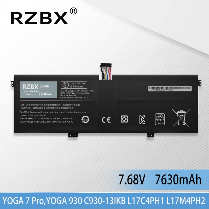 

Аккумулятор RZBX 7,68 в 60 Втч L17M4PH1 L17C4PH1 L17C4PH2 L17M4PH3 L17M4PH2 для ноутбука Lenovo Yoga 7 Pro Pro-13IKB C930 C930-13IKB 81C4