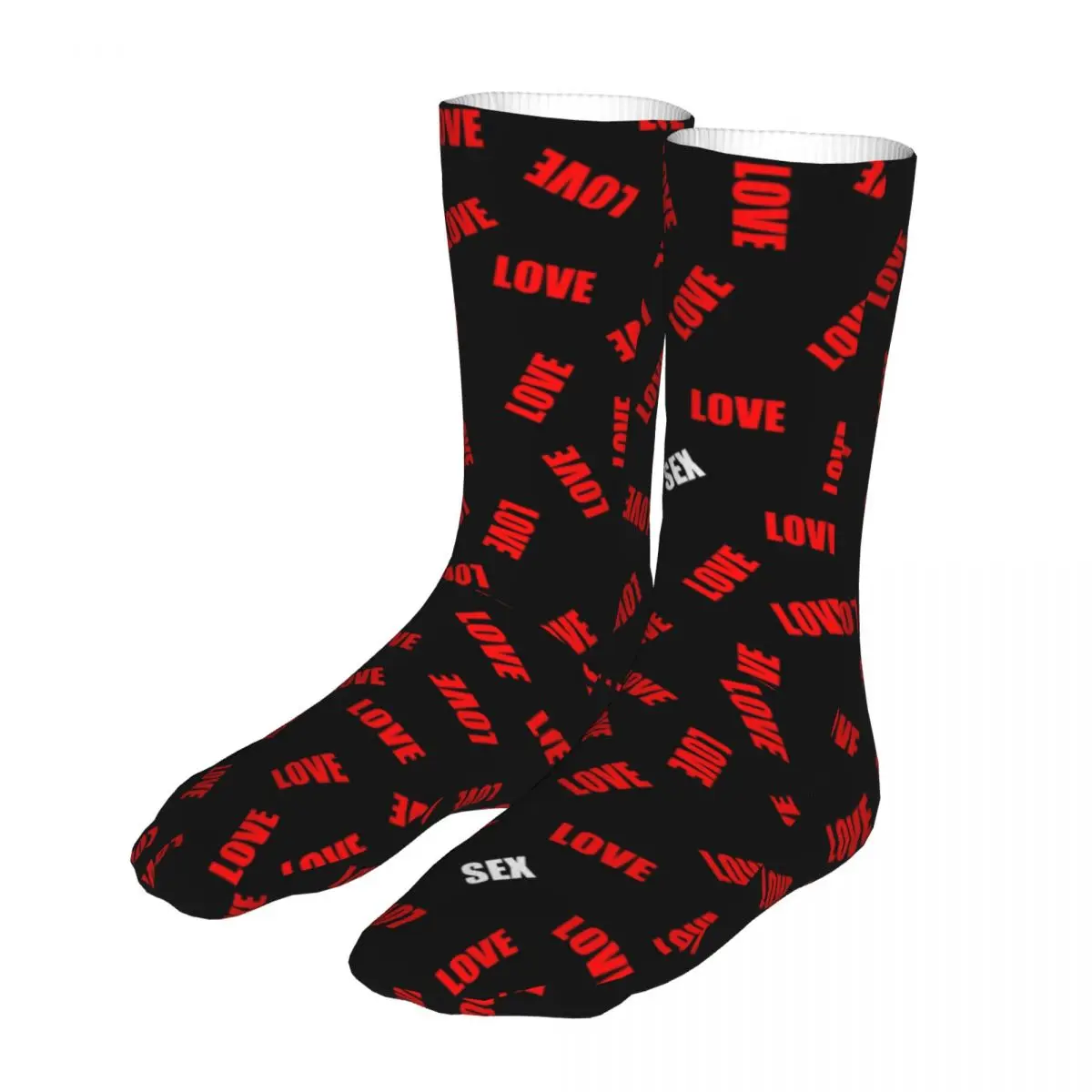Men Bike Love Sex Valentines Day Socks Cotton Happy Woman Socks