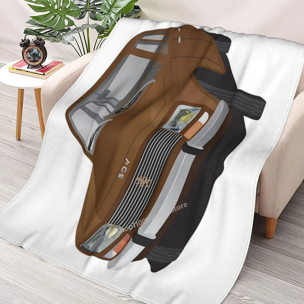 

Brown Peugeot 504 Throw Blanket 3D printed sofa bedroom decorative blanket children adult Christmas gift