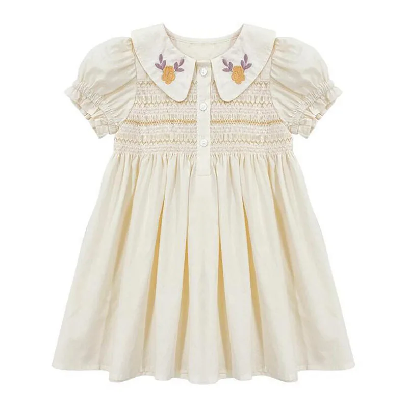 

New 2022 Summer Baby Girls Short Sleeve Flower Dresses Kids Baby Girl Princess Dress Clothing Kids Casual Fashion Girls Dress