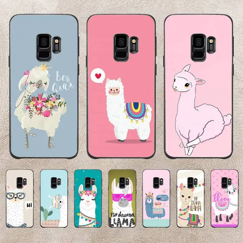

Kawaii Cute Llama Alpaca Animals Cartoon Phone Case For Samsung Note 8 9 10 20 Note10Pro 10lite 20ultra M20 M51 Funda Case
