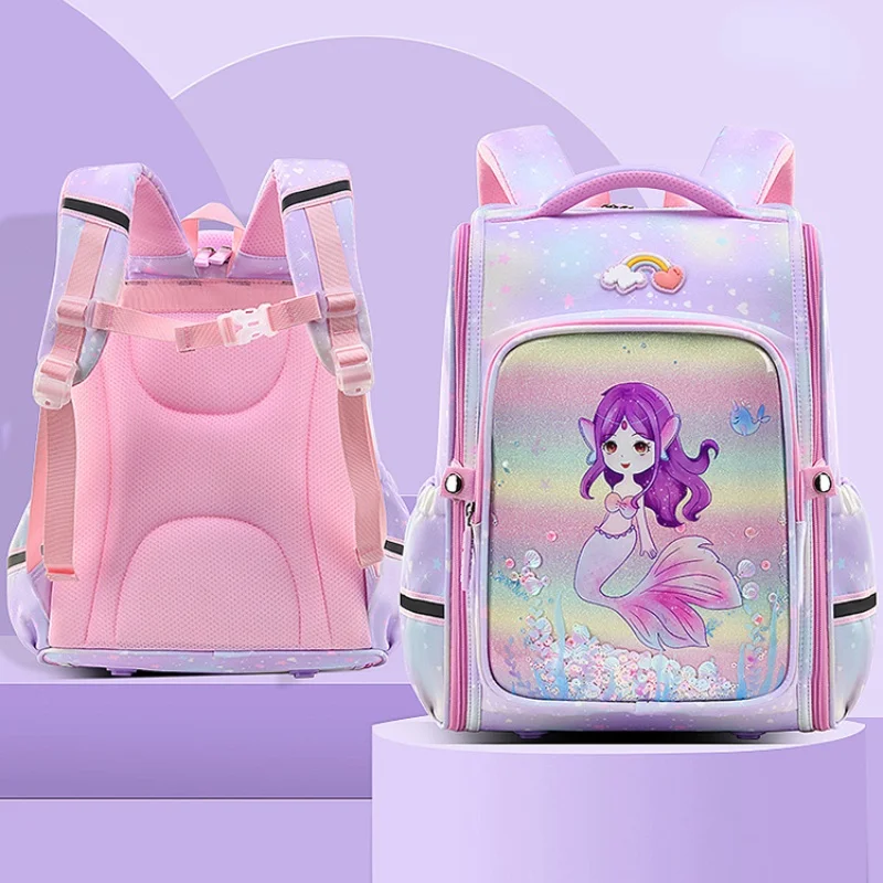 Girls Princess Mermaids Unicorn Rabbit Cartoon Sweet Backpacks New Children Primary School Students Cute Large Capacity Bags Hot